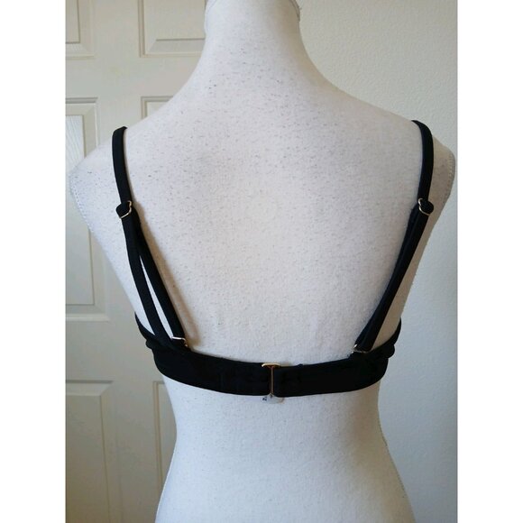 Victorias Secret Womens Bikini Top 34DD Black Beach Swimming Summer - Picture 2 of 10